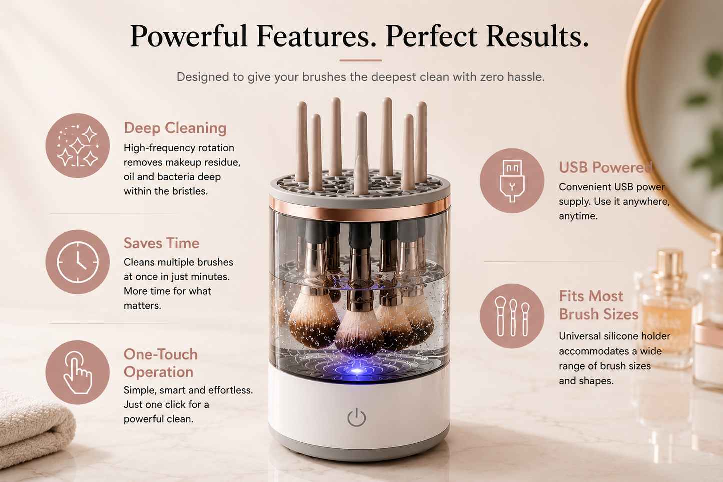 BrushPure™ Makeup Brush Cleaner | Clean Brushes in Minutes