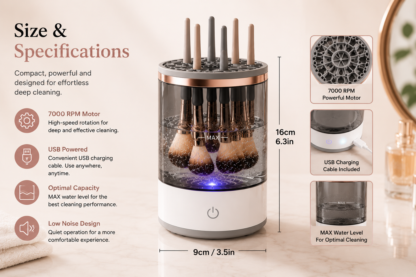 BrushPure™ Makeup Brush Cleaner | Clean Brushes in Minutes